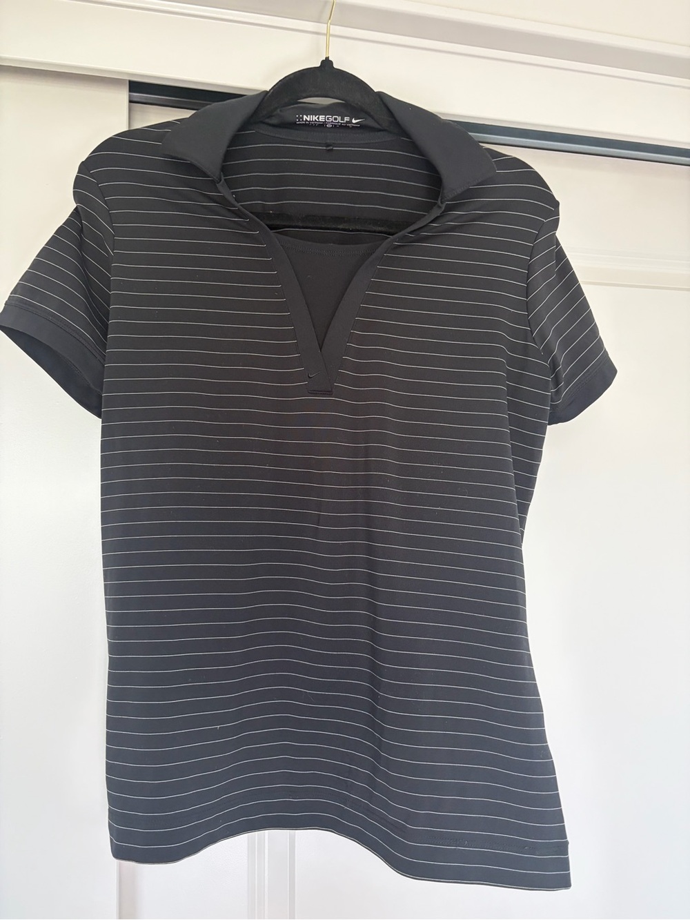 Nike Golf Women's Black Stripe Polo Top